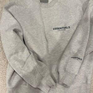 Fear of God Essentials Light Gray Crewneck Sweater